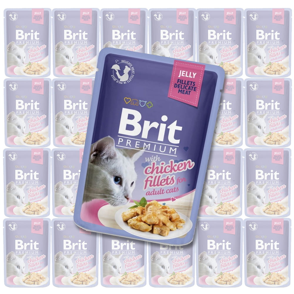 Brit Premium Chicken Jelly Karma Mokra dla Kota Kurczak Galaretka Zestaw 24x85g